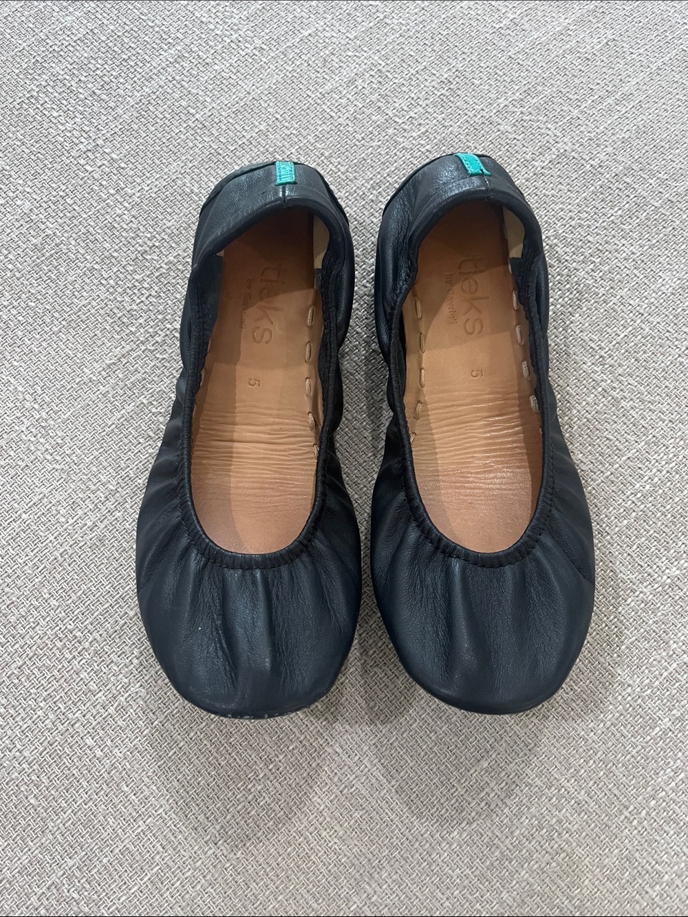 Tieks Black Leather Ballet Flats Size 5 (Women)